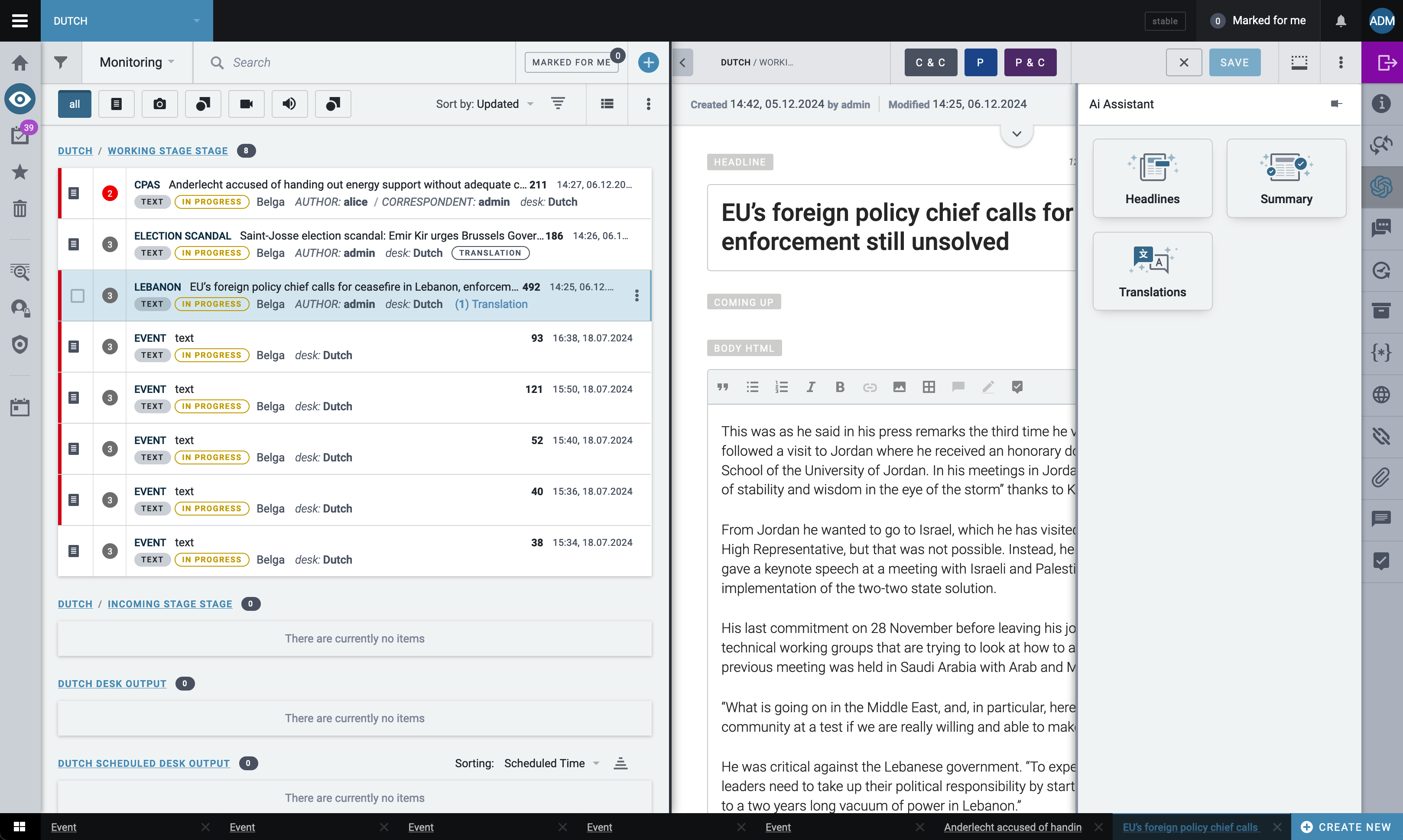 AI Integration in Superdesk 2.8
